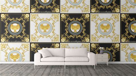 versace wallpaper for desktop|Versace wallpaper living room.